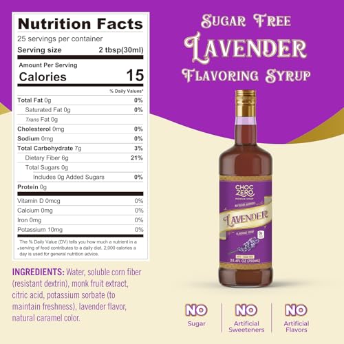 Sugar Free Lavender Coffee Syrup (25.4 Fl Oz)