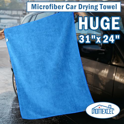 Professional Large Microfiber Car Drying Towels 4 Pack (4 Count)