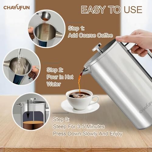 Stainless Steel French Press Coffee Maker