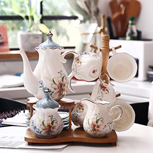 Tea Set Tea Sets Afternoon Tea Set Set Household Coffee Cup Ceramic Teapot Set Flower Cup Wedding Tea Set Gift Coffee Set