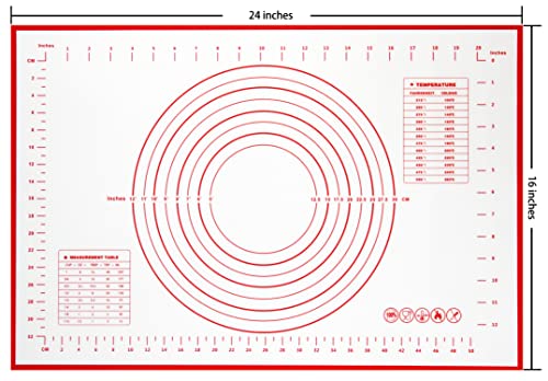 silicone pastry non stick baking mat with measurement fondant mat with three sizes for silicone baking mat