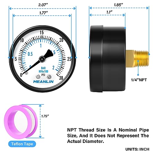 0 30Psi Well Pump Pressure Gauge 1