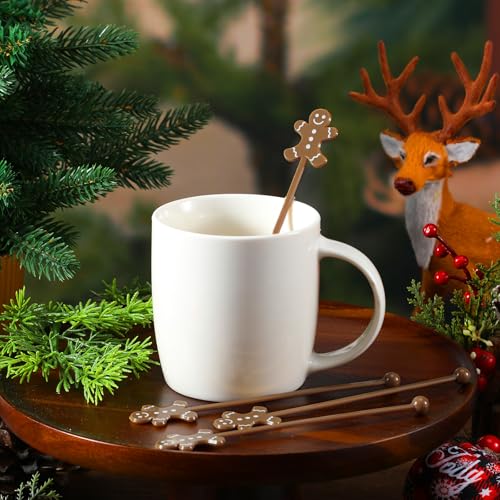 30 Pcs Christmas Drink Stirrers Gingerbread Man Stir Sticks (30 Count)