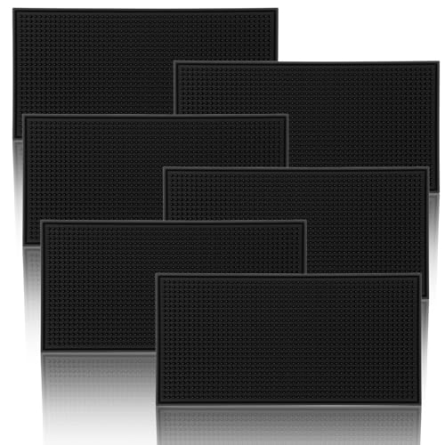 6 Pack Black Bar Mat (6 Count)