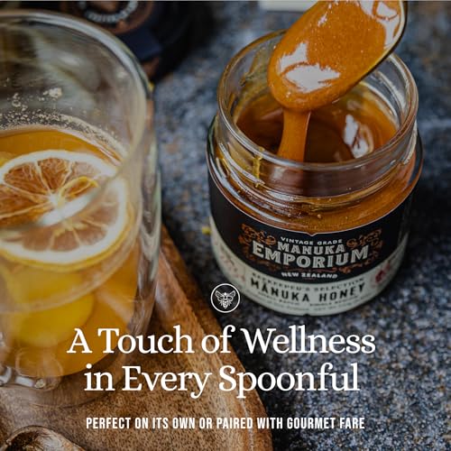 MGO263+ 100% Pure Raw NZ Manuka Honey 250g 8.8oz Glass Jar (8.8 Ounce)