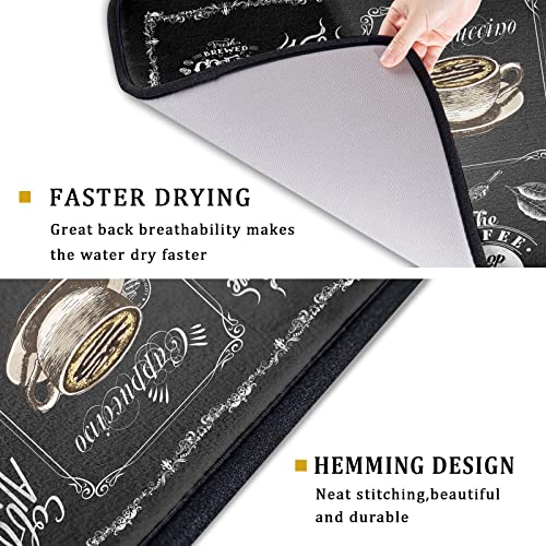 Coffee Bean Maker Dish Drying Mat for Countertops