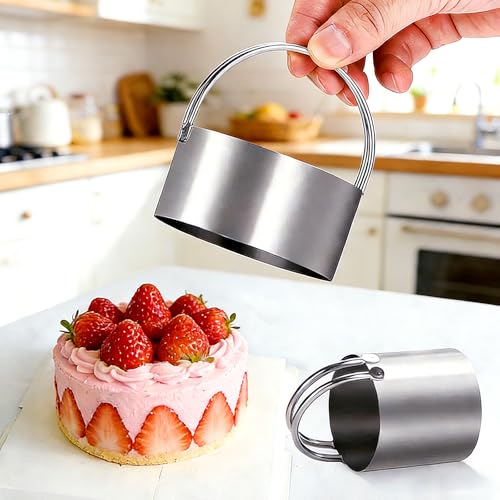 Round Cookie Cutter Set Set of 5 with Handle