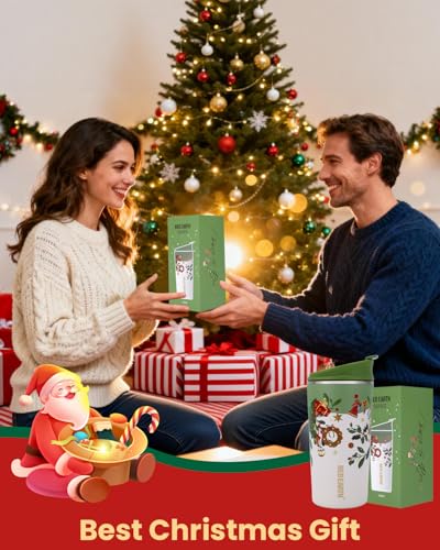17oz Christmas Tea Cup with Infuser and Lid