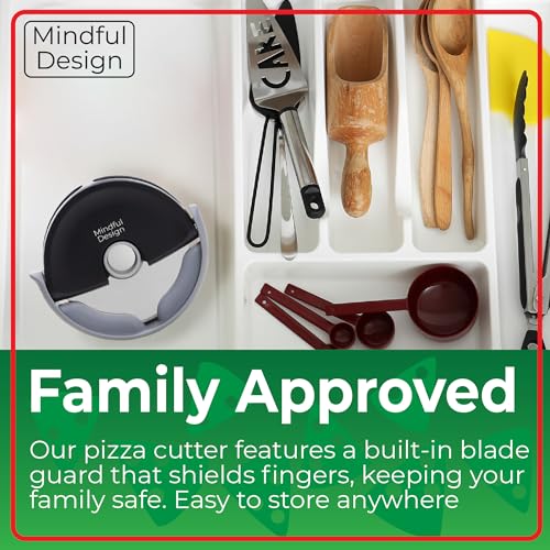Pizza Cutter Wheel with Protective Blade Cover