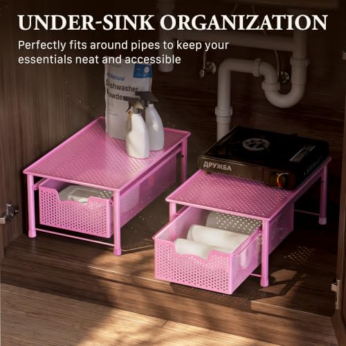 Stackable Cabinet Basket Drawer Organizer