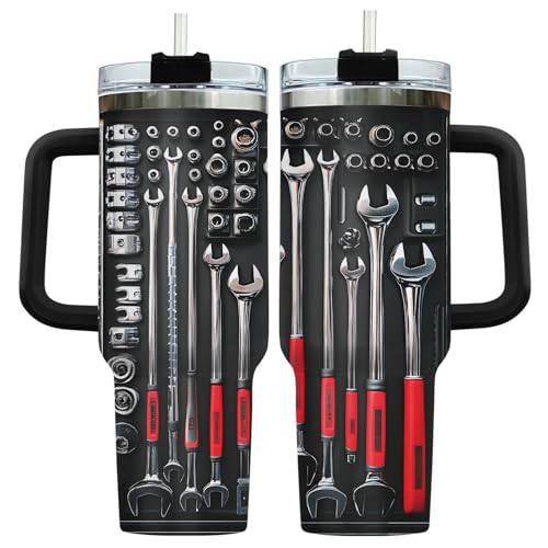 Mechanic Dad Engineer Tools 40 oz Tumbler with Handle