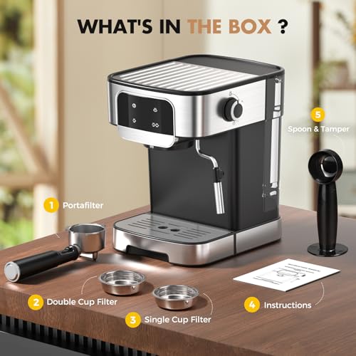 Compact Espresso Machine Professional 20 Bar with Touch Panel