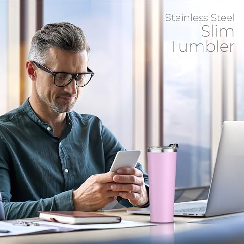 22 oz Insulated Coffee Tumbler with Leakproof Lid