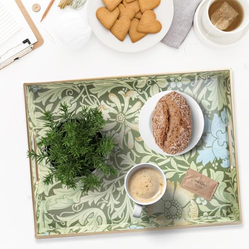 Plastic Serving Tray with Handles for Coffee Table