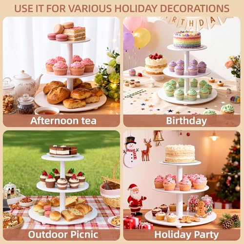 3 Tier Wood Cupcake Stand