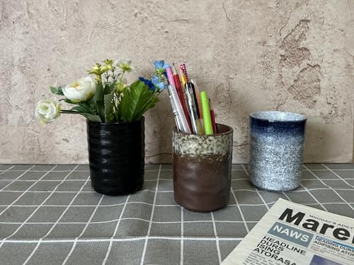 Stoneware Coffee Bar Utensil Holder Tea & Coffee Spoon & Stirrer Holder for Stir Stick Straw Teaspoon Holder Espresso Spoon Cup Small Utensil Jar