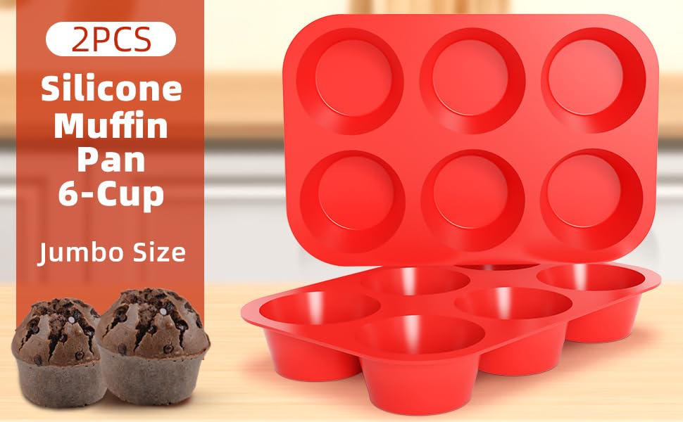 Silicone Jumbo Muffin Pan (2 Count)