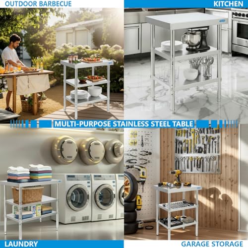 Stainless Steel Table Stainless Steel Prep Table 18 x 24 Inch