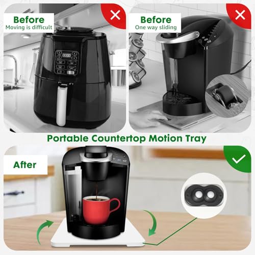 Appliance Slider 360° Rolling Tray for Countertop Coffee Maker Mat