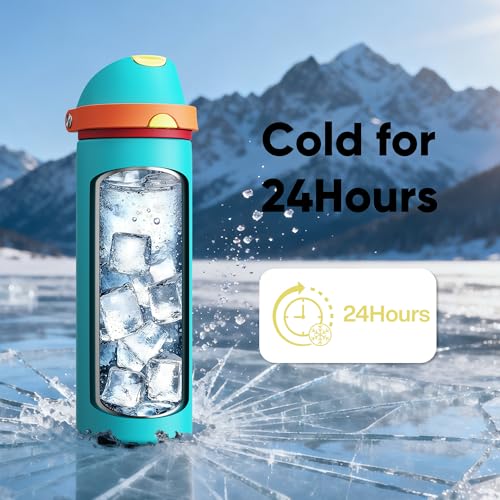 Insulated Water Bottle with Straw