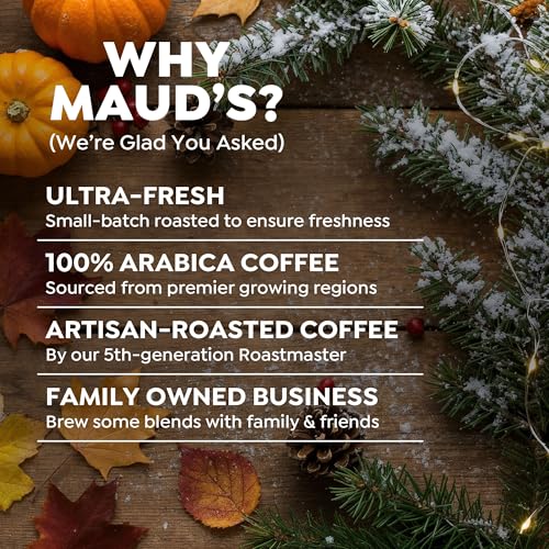 Maud’s Holiday & Fall Flavored Coffee Pods Variety Pack Bundle (48 Count)