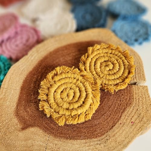 Cotton Car Coasters for Cup Holders (2 Count)