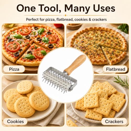 Pizza Dough Docker Roller Stainless Steel