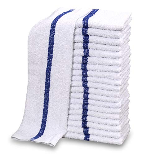 60 PC New Cotton Blend White Restaurant Bar Mops Kitchen Towels 28oz (60 Count)
