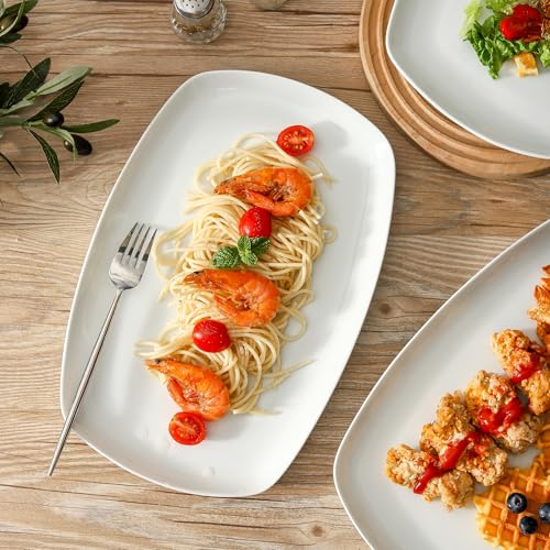 3pcs Ceramic White Serving Platters (3 Count)