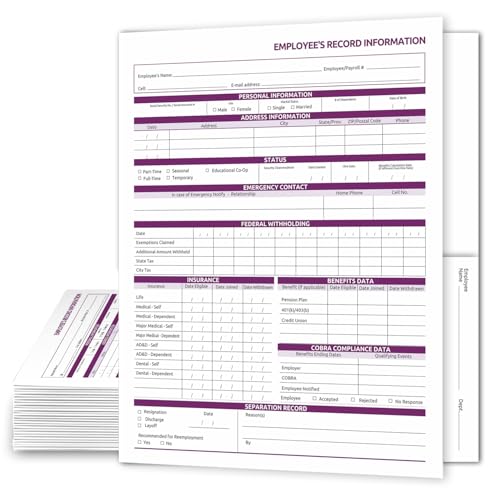 Employee Record Personnel File Folders (25 Count)