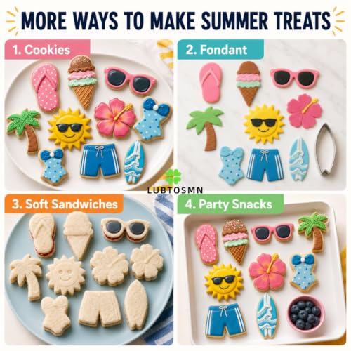 9 Piece Summer Cookie Cutters Set
