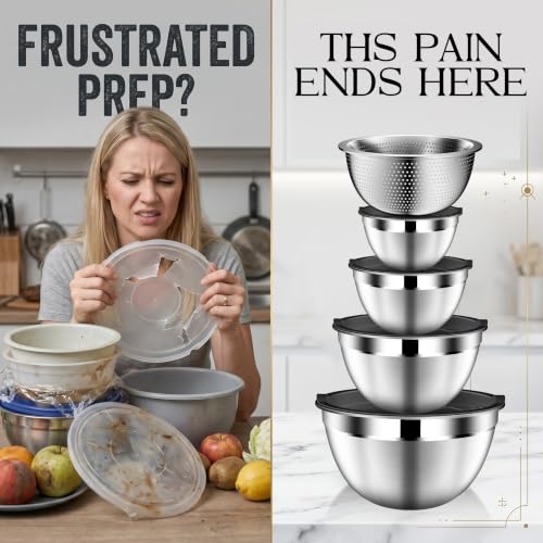 Mixing Bowls with Lids Set (5 Count)