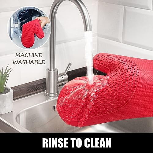 Silicone Oven Mitts and Pot Holders Sets