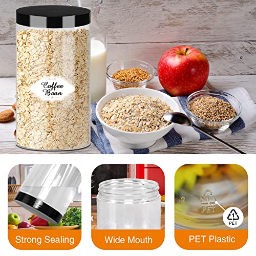 32 OZ Plastic Jars with Lids (16 Count)