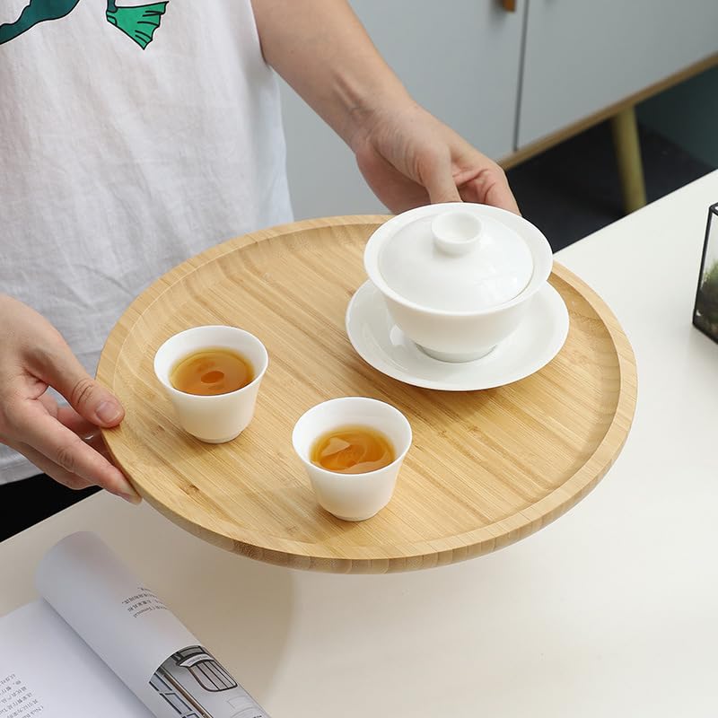 Round Bamboo Tray