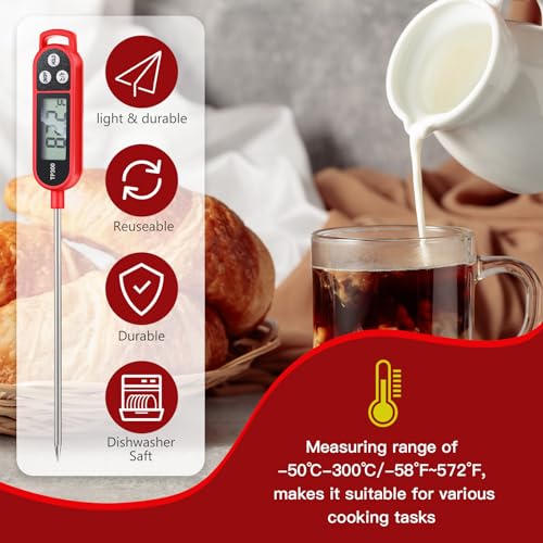 12 Pcs Meat Food Thermometer Food with Probe (6 Count)