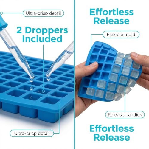 252 Cavity Square Silicone Candy Molds (2 Count)