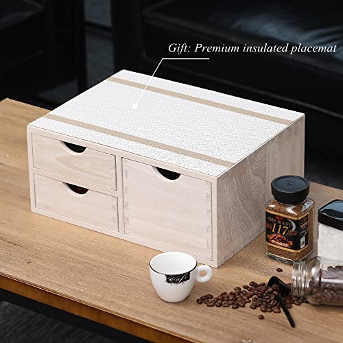 Kitchen Storage Organizer with 3 Drawers for Coffee Brew K Cup