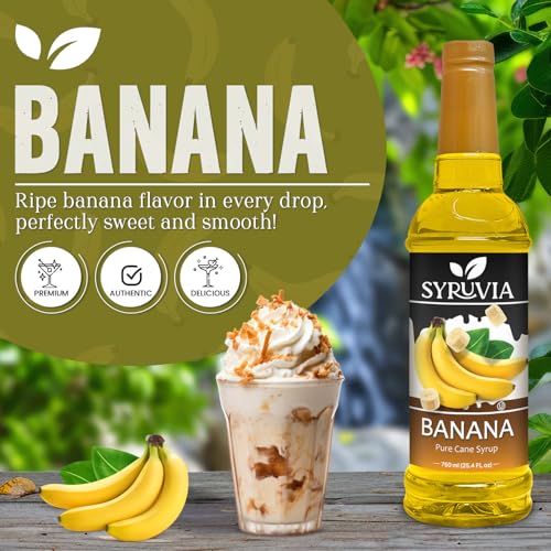 Banana Syrup Flavored Syrup for Coffee (25.4 Fl Oz)