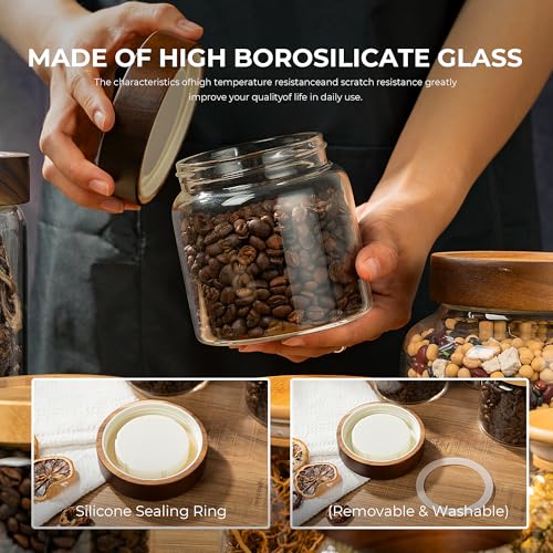 1PC Glass Storage Jars with Airtight Lids