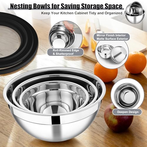 Mixing Bowls with Lids and Graters (3 Count)