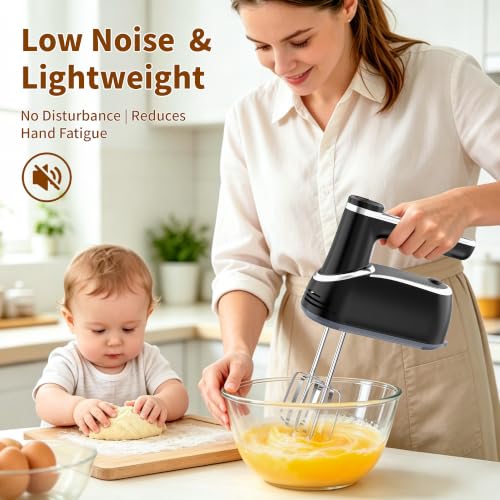 Cordless Hand Mixer Electric (6 Count)
