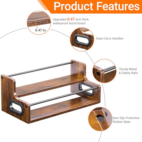 2 Tier Liquor Bottle Display Shelf