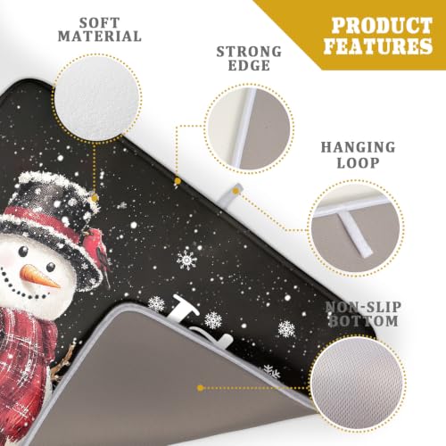 Winter Snowflakes Dish Drying Mat for Kitchen Counter