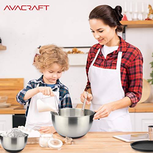 18 10 Stainless Steel Mixing Bowl Set with Lids