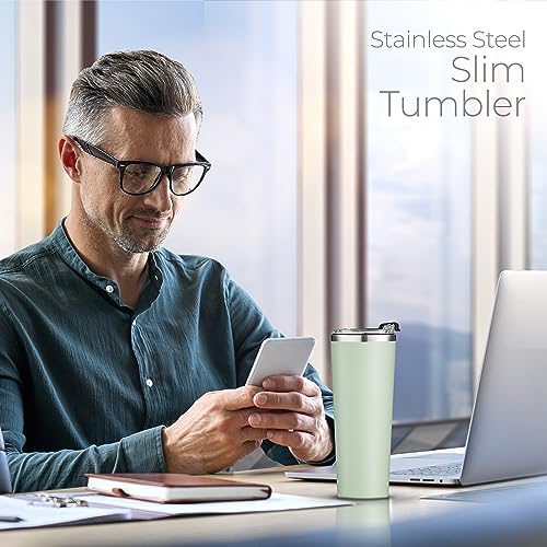 22 oz Insulated Coffee Tumbler with Leakproof Lid
