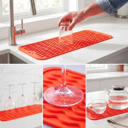 Silicone Dish Drying Mat for Multiple Usage