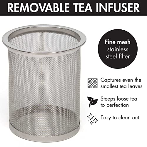 Half Moon Teapot with Removable Infuser (40 Ounce)