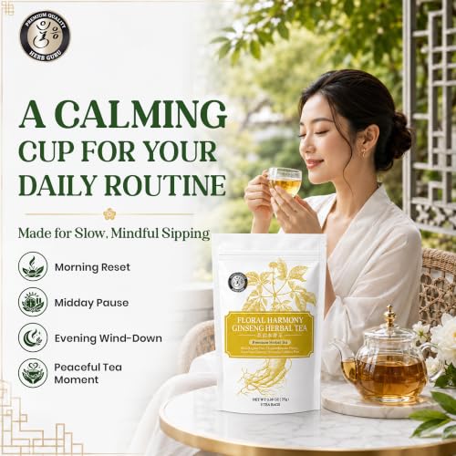 Calm Focus & Natural Vitality Traditional Chinese Herbal Tea for Modern Wellness (5 Count)