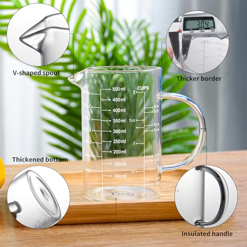 3 Pack Glass Measuring Cup Set (3 Count)